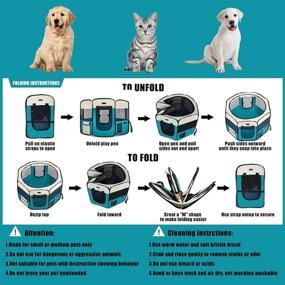 img 1 attached to 🐶 Versatile Autokcan Dog Playpen: Foldable & Waterproof Pet Tent for Small/Medium Dogs & Cats - Perfect for Indoor/Outdoor Use with Bonus Collapsible Travel Bowl