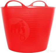 🔴 versatile red gorilla medium plastic tub – storage for toys, laundry, gardening & more (26l/6.8 gallon, red) logo