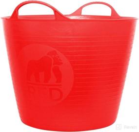 img 4 attached to 🔴 Versatile Red Gorilla Medium Plastic Tub – Storage for Toys, Laundry, Gardening & More (26L/6.8 Gallon, Red)