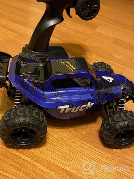 img 1 attached to Remote Control Car 1/18 Scale 2.4 Ghz High Speed 30+ MPH 4X4 Off Road RC Truck With LED Lights - Great For Adults & Kids By FUNTECH review by Joaquin Bennett