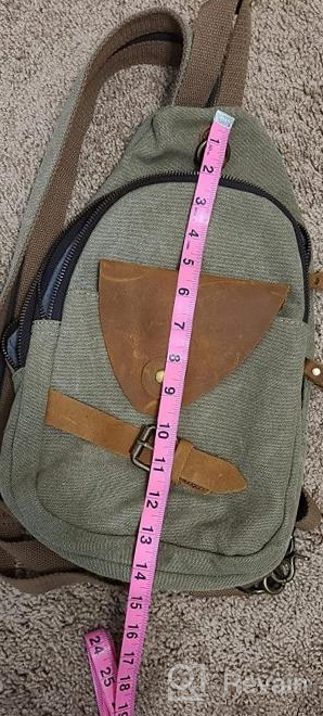 img 1 attached to Versatile Canvas Sling Bag - Perfect Crossbody Backpack & Shoulder Rucksack For Men And Women review by Chris Nako