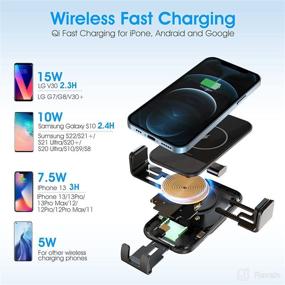 img 2 attached to 📱 15W Qi Fast Charging Wireless Car Charger - Auto-Clamping Car Mount Windshield Dash Phone Holder for iPhone, Samsung, LG, Google - Enhanced SEO