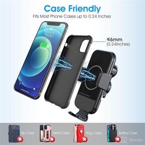 img 1 attached to 📱 15W Qi Fast Charging Wireless Car Charger - Auto-Clamping Car Mount Windshield Dash Phone Holder for iPhone, Samsung, LG, Google - Enhanced SEO