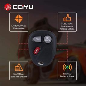 img 1 attached to 🔑 Cciyu 1X Keyless Entry Remote Start Car Key Fob Replacement with 3 Buttons for Chevy Blazer S10 Silverado 1500 1500 HD - Part Number 15732803