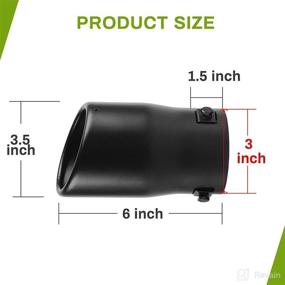 img 1 attached to 🚗 AUTOSAVER88 Adjustable Exhaust Tip - 1.0-2.5 Inch Inlet, 3.5" Outlet, 6" Long, Stainless Steel Pipe Tips - Universal Fit for 1.5"-2.5" Tailpipe - Bolt On, Black Finish