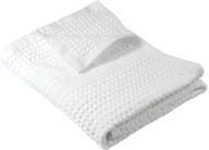 gilden tree waffle weave bathroom hand towels - quick drying, lint free, thin, classic style in white logo