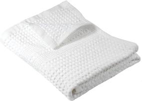 img 4 attached to Gilden Tree Waffle Weave Bathroom Hand Towels - Quick Drying, Lint Free, Thin, Classic Style in White