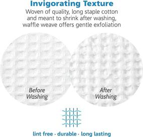 img 1 attached to Gilden Tree Waffle Weave Bathroom Hand Towels - Quick Drying, Lint Free, Thin, Classic Style in White