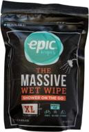 epic wipes: 10-pack massive 🚿 wet wipes, biodegradable & residue-free shower substitute logo