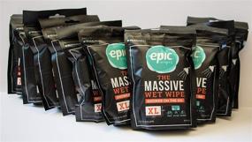 img 2 attached to Epic Wipes: 10-Pack Massive 🚿 Wet Wipes, Biodegradable & Residue-Free Shower Substitute