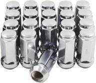 🔩 set of 20 chrome 14x1.5 closed end bulge acorn lug nuts - cone seat - 19mm (3/4") hex m14x1.50 wheel lug nut kit (20 lug m14x1.50, chrome) логотип