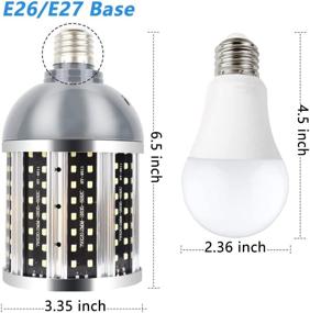 img 2 attached to Intpro High-Brightness LED Light Bulbs - 2 Pack, 40W, 4500LM, E26/E27, 5000K, Indoor/Outdoor Use For Large Areas Like Garage, Workshop, Warehouse, And Street - Compatible With 85V~265V Power Supply
