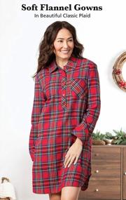 img 2 attached to Cozy Up In Style With PajamaGram Flannel Christmas Nightgown For Women