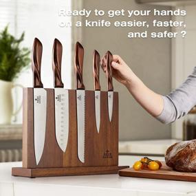 img 2 attached to ENOKING Magnetic Knife Holder - Kitchen Cutlery Display Stand And Storage Rack With Strong Enhanced Magnets - No Knives Included - Multifunctional Home Counter Organization
