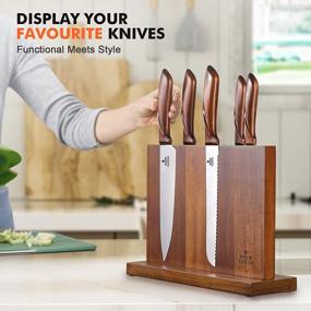 img 1 attached to ENOKING Magnetic Knife Holder - Kitchen Cutlery Display Stand And Storage Rack With Strong Enhanced Magnets - No Knives Included - Multifunctional Home Counter Organization