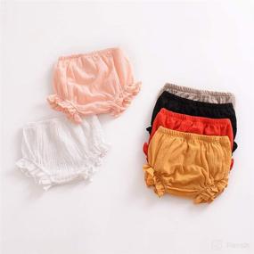 img 2 attached to 🩳 AYIYO 2T Bloomers - Organic Cotton & Linen Shorts for Newborns, Toddlers, and Kids - Diaper Cover Included