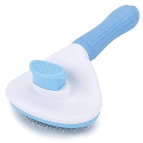 img 4 attached to Depets Self Cleaning Slicker Brush, Dog Cat Bunny Pet Grooming Shedding Brush - Easy To Remove Loose Undercoat, Pet Massaging Tool Suitable For Pets With Long Or Short Hair