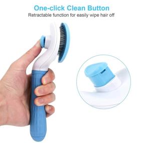 img 2 attached to Depets Self Cleaning Slicker Brush, Dog Cat Bunny Pet Grooming Shedding Brush - Easy To Remove Loose Undercoat, Pet Massaging Tool Suitable For Pets With Long Or Short Hair