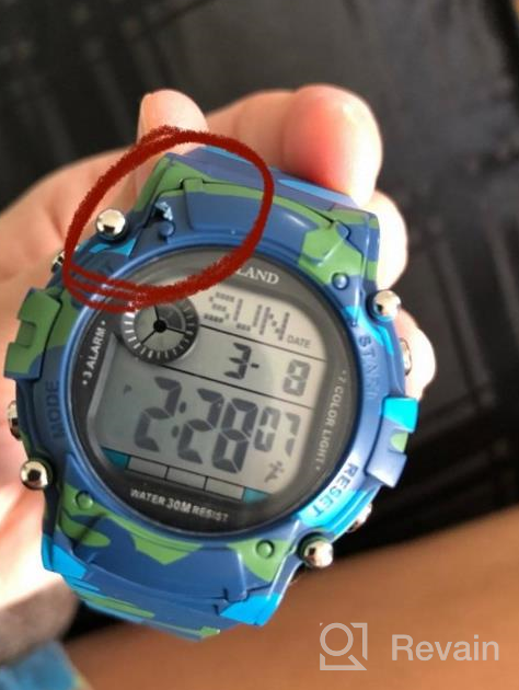 img 1 attached to Stay on Schedule with AZLAND 3 Alarms Kids Sports Wristwatch - Waterproof Digital Watches for Boys and Girls review by Dee Holt