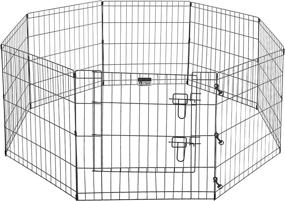 img 3 attached to Pet Trex Foldable Metal Pet Exercise Playpen Collection - Premium Indoor/Outdoor Enclosure with Gate for Dogs, Cats or Small Animals