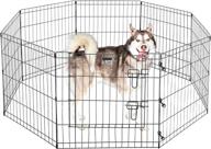 pet trex foldable metal pet exercise playpen collection - premium indoor/outdoor enclosure with gate for dogs, cats or small animals logo