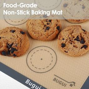 img 1 attached to Food Grade Macaron Silicone Baking Mats - Set Of 2, Half Sheet (11 5/8" X 16 1/2"), Nonstick Mat For Macaroon Baking, Thick Reusable Silicone Mat Sheet