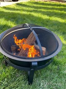img 7 attached to Wostore 30-Inch Portable Outdoor Fire Pit - Perfect For Camping, Backyards, And Patios - Includes Spark Screen, Poker, And Wood Burning Firebowl