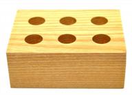 organize your entomology pins with eisco labs' wooden storage block with 6 holes & 3/8" diameter for different sizes logo