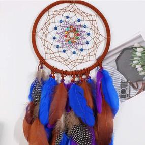 img 2 attached to Bring Home The Magic Of A Handmade Buvelife Native American Dreamcatcher - Adorned With Crystals, Beads, And Feathers In Purple Sunshine