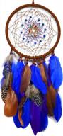 bring home the magic of a handmade buvelife native american dreamcatcher - adorned with crystals, beads, and feathers in purple sunshine logo