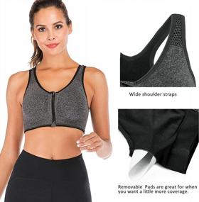 img 2 attached to YEYELE Women'S Medium Support Sports Bra W/ Removable Pads - 1, 3 Or 5 Pack Options!