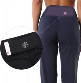img 2 attached to Оставайтесь стильными и удобными: женские брюки для йоги Mesily с высокой талией и карманами для активных женщин