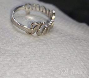 img 8 attached to Personalized Sterling Silver Name Rings For Women: Customizable Up To 3 Names, Perfect Gifts For Teen Girls And Women