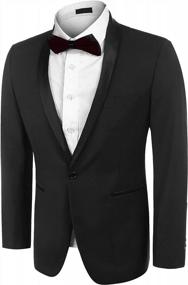 img 1 attached to 🎩 Elegant Coofandy Men's Tuxedo Jacket: Perfect for Weddings, Dinners, Proms, and Parties!