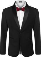🎩 elegant coofandy men's tuxedo jacket: perfect for weddings, dinners, proms, and parties! логотип