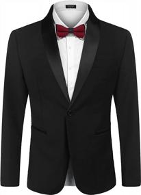 img 4 attached to 🎩 Elegant Coofandy Men's Tuxedo Jacket: Perfect for Weddings, Dinners, Proms, and Parties!
