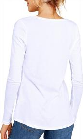 img 2 attached to Lace Accented Casual Comfort: Liher Women'S Long Sleeve Tunic Tops With Solid Color And Loose Fit
