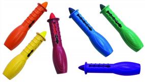 img 2 attached to Edushape 6-Piece Bath Crayons, 8 Inches