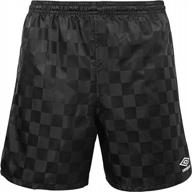🩳 umbro checkerboard shorts: large black - performance and style in one! logo