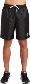 img 3 attached to 🩳 Umbro Checkerboard Shorts: Large Black - Performance and Style in One!