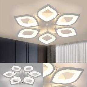 img 4 attached to Transform Your Home With The Gdrasuya10 Flower LED 6 Heads Ceiling Light – Modern, Dimmable And Stylish Fixtures For Living Room And Bedroom Ceiling Lighting