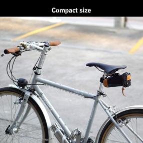 img 1 attached to Durable Urban Adventure Saddle Bag Сумка для велосипеда - профессиональные аксессуары для велоспорта с застежкой-молнией YKK и водонепроницаемой крышкой на молнии | Винчита