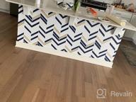 img 1 attached to Gray Chevron Stripe Peel And Stick Wallpaper By RoomMates - 20.5" X 16.5 Feet review by Anil Jaimes