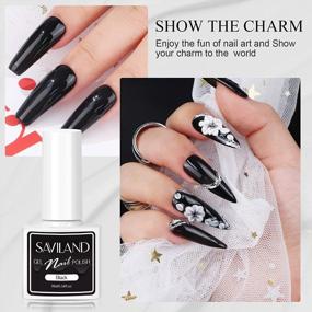 img 2 attached to Get A Flawless Look With SAVILAND'S Long-Lasting Black Gel Nail Polish - Ultimate Beauty Treatment For Your Nails!