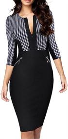 img 1 attached to Stretch Tunic Pencil Sheath Dress 👗 by Homeyee - Women's Fashion at Dresses