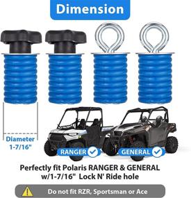 img 3 attached to WeiSen 8x Quick Lock & Ride Tie Down Anchor Kit for Polaris Ranger/General Bed UTV ATV, with Ring Bolt and Grip Thread Head Compatibility