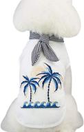 pet dog hawaiian beach coconut tree printing shirt puppy костюм для кемпинга для собак - белый, 2xl логотип