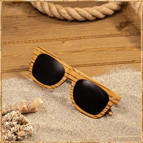 img 1 attached to 🕶️ Stylish and Sustainable: Woodies Full Zebra Polarized Sunglasses - Ultimate Eye Protection