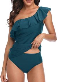 img 2 attached to Yonique Womens Bathing Shoulder Swimwear Women's Clothing ~ Swimsuits & Cover Ups