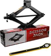 💪 effort saving scissor jack: 2.5 tons (5,511 lbs) capacity with ratchet handle - ultimate lifting solution logo